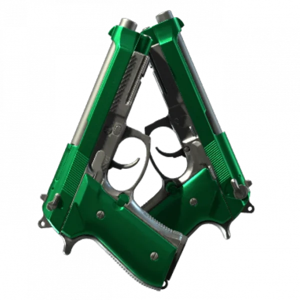 Dual Berettas | Emerald (Minimal Wear)