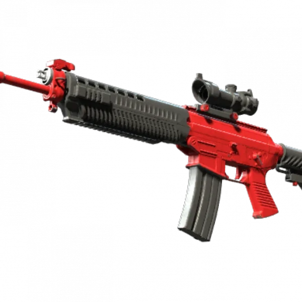 SG 553 | Candy Apple (Well-Worn)
