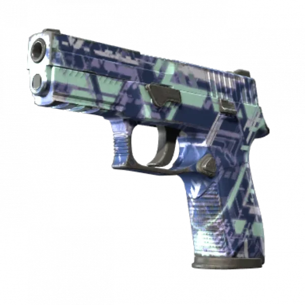 Souvenir P250 | Digital Architect (Well-Worn)