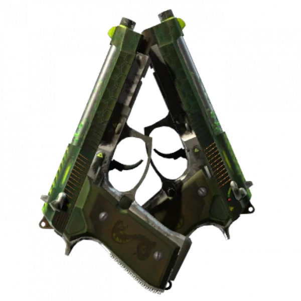 StatTrak™ Dual Berettas | Cobra Strike (Battle-Scarred)