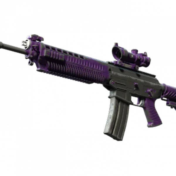StatTrak™ SG 553 | Ultraviolet (Battle-Scarred)