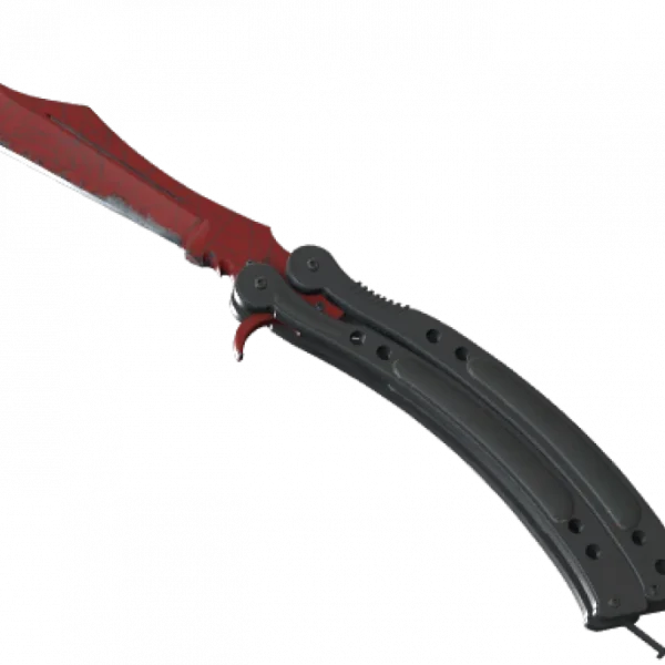 ★ Butterfly Knife | Crimson Web (Well-Worn)