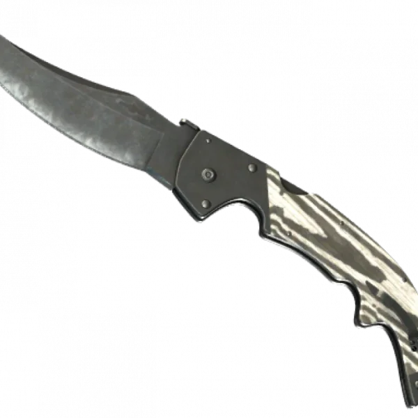 ★ Falchion Knife | Black Laminate (Well-Worn)