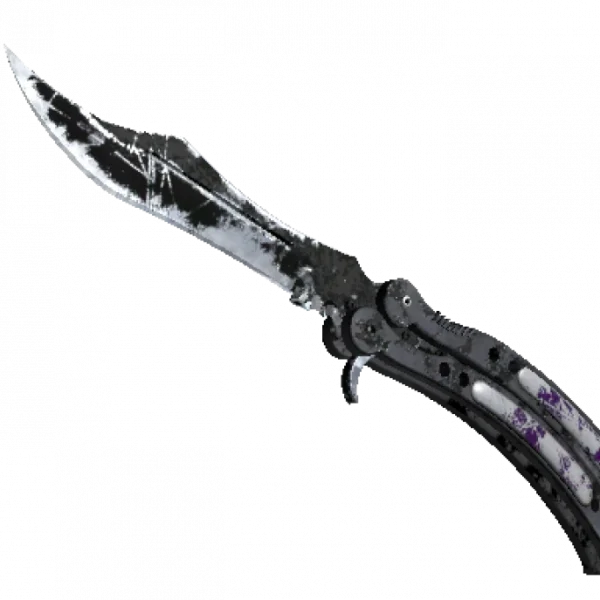 ★ StatTrak™ Butterfly Knife | Ultraviolet (Battle-Scarred)