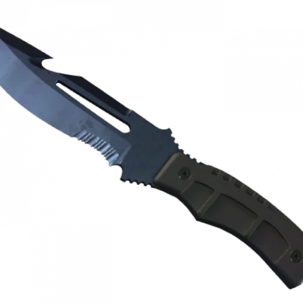 ★ StatTrak™ Survival Knife | Blue Steel (Battle-Scarred)