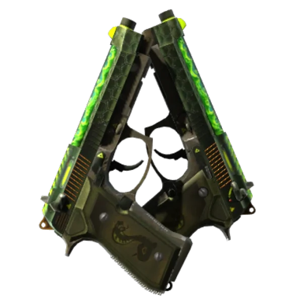 Dual Berettas | Cobra Strike (Well-Worn)