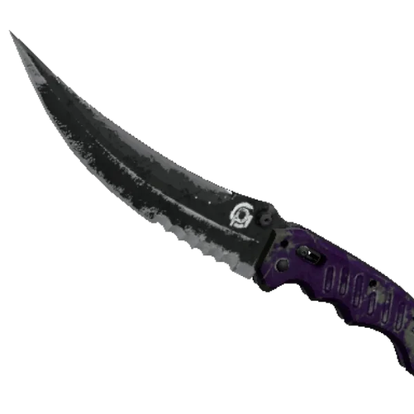 ★ StatTrak™ Flip Knife | Ultraviolet (Battle-Scarred)