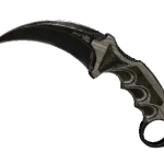 ★ StatTrak™ Karambit | Black Laminate (Battle-Scarred)