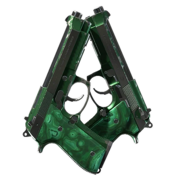 Souvenir Dual Berettas | Polished Malachite (Field-Tested)