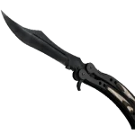 ★ StatTrak™ Butterfly Knife | Black Laminate (Well-Worn)