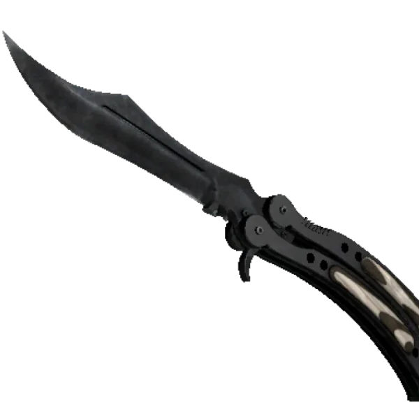 ★ StatTrak™ Butterfly Knife | Black Laminate (Well-Worn)