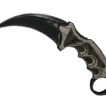 ★ StatTrak™ Karambit | Black Laminate (Well-Worn)
